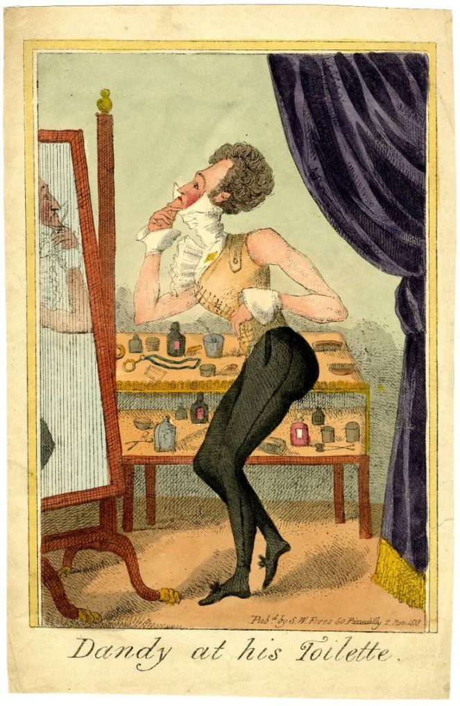 'Dandy at his Toilette', S. W. Fores (publisher), London 1818, British Museum collection